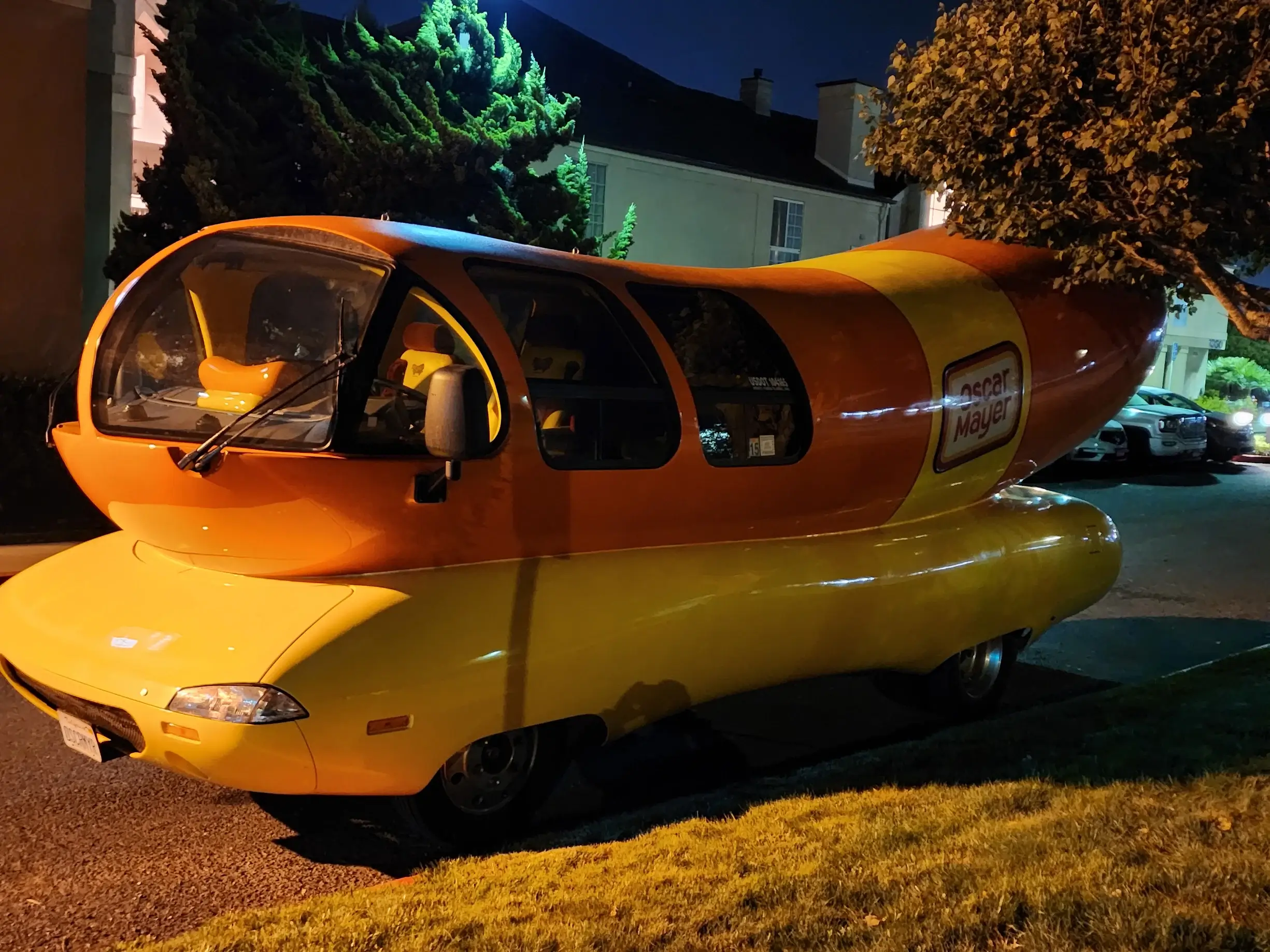 A car that looks like a hot dog.